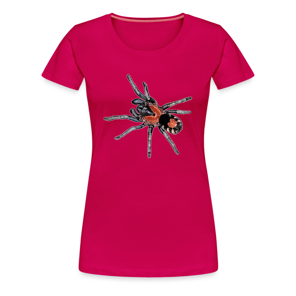 Frauen Basic T-Shirt Cyriocosmus elegans - dunkles Pink
