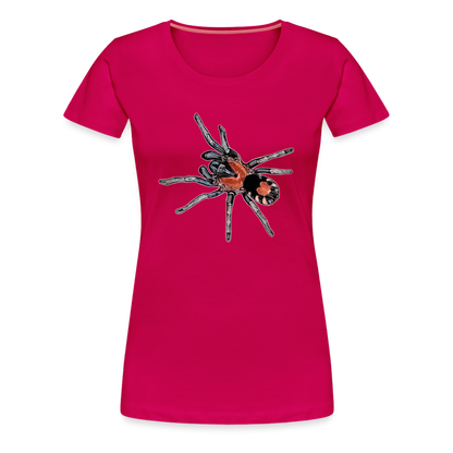 Frauen Basic T-Shirt Cyriocosmus elegans - dunkles Pink