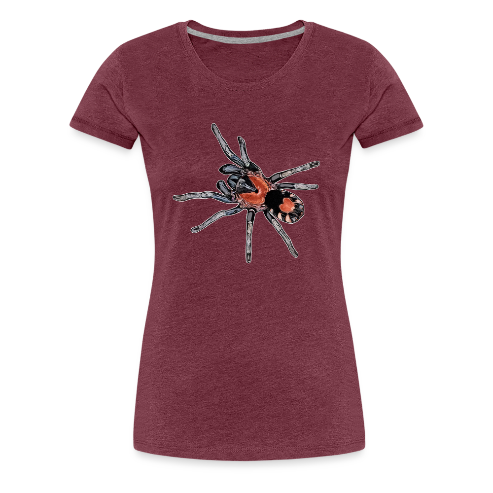 Frauen Basic T-Shirt Cyriocosmus elegans - Bordeauxrot meliert