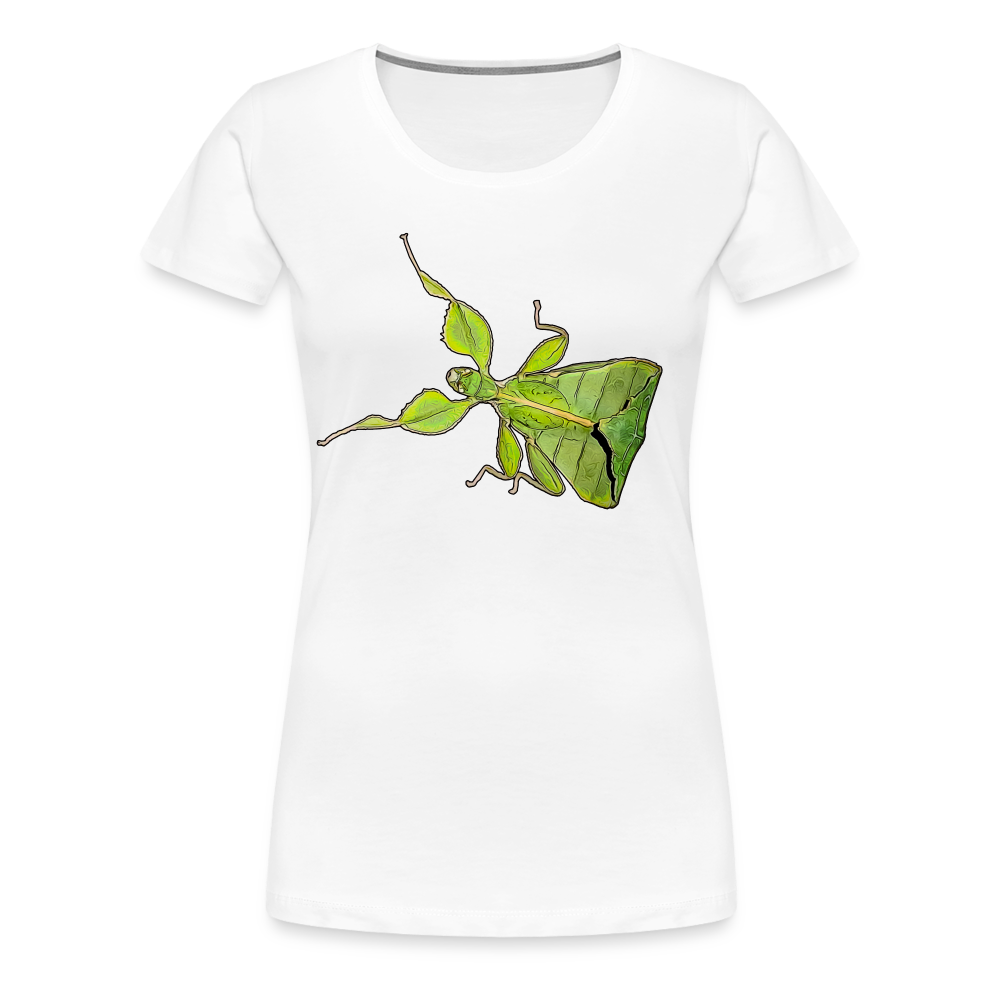 Frauen Basic T-Shirt Phyllium philippinicum female - weiß