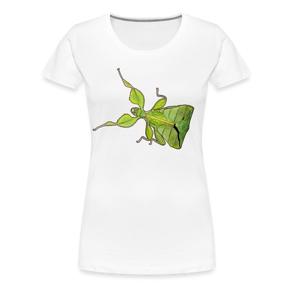 Frauen Basic T-Shirt Phyllium philippinicum female - weiß