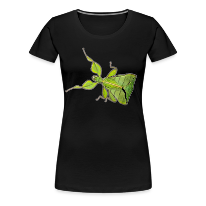 Frauen Basic T-Shirt Phyllium philippinicum female - Schwarz