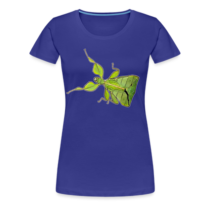 Frauen Basic T-Shirt Phyllium philippinicum female - Königsblau