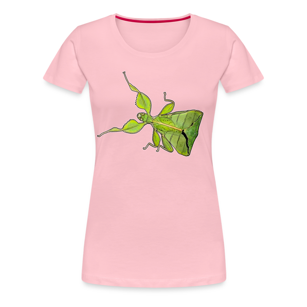 Frauen Basic T-Shirt Phyllium philippinicum female - Hellrosa