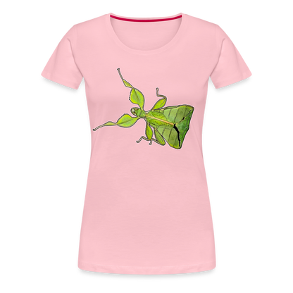 Frauen Basic T-Shirt Phyllium philippinicum female - Hellrosa