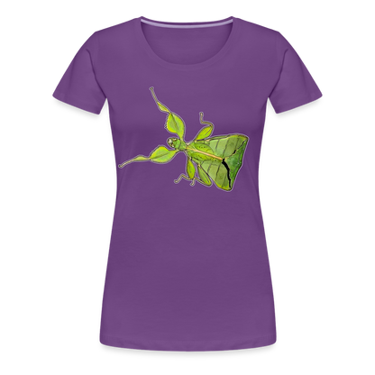 Frauen Basic T-Shirt Phyllium philippinicum female - Lila