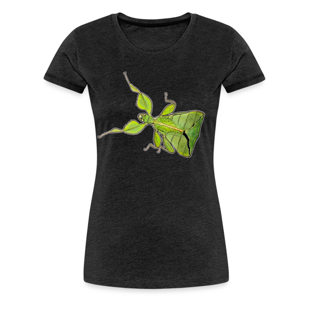 Frauen Basic T-Shirt Phyllium philippinicum female - Anthrazit