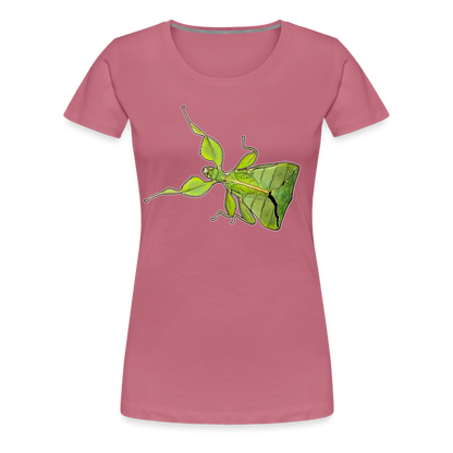 Frauen Basic T-Shirt Phyllium philippinicum female - Malve