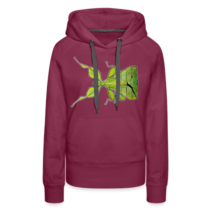 Frauen Hoodie Phyllium philippinicum female - Bordeaux