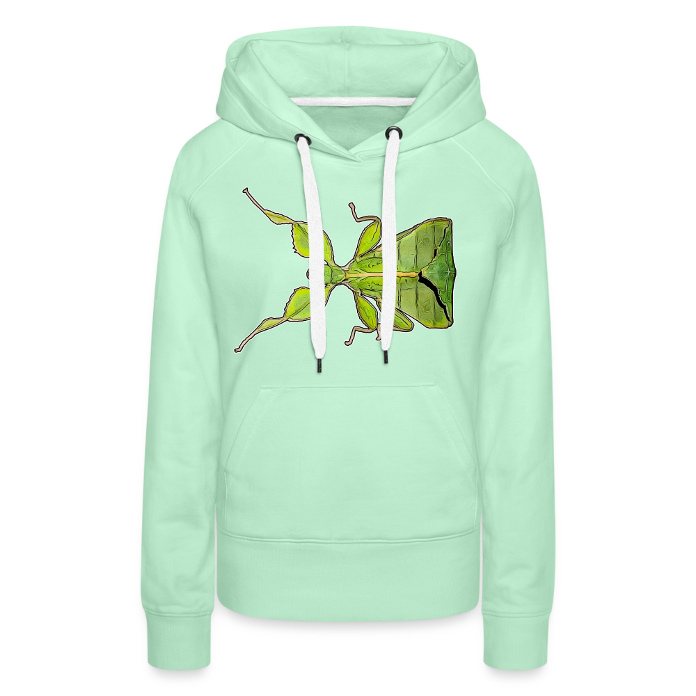 Frauen Hoodie Phyllium philippinicum female - helles Mintgrün