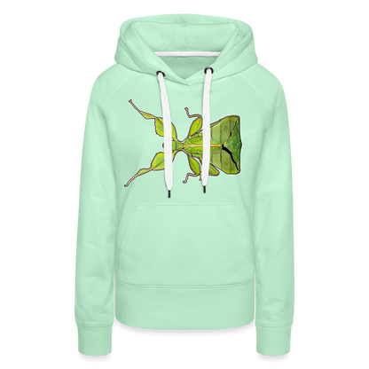 Frauen Hoodie Phyllium philippinicum female - helles Mintgrün