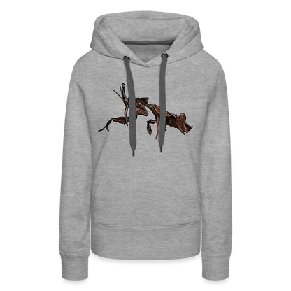 Frauen Hoodie Phyllocrania paradoxa female 2 - Grau meliert