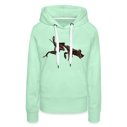 Frauen Hoodie Phyllocrania paradoxa female 2 - helles Mintgrün
