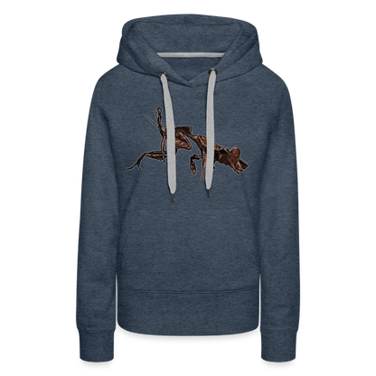 Frauen Hoodie Phyllocrania paradoxa female 2 - Jeansblau