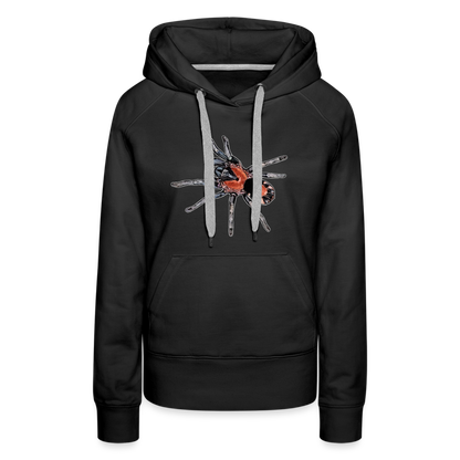 Frauen Hoodie Cyriocosmus elegans - Schwarz