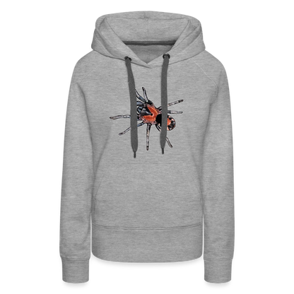 Frauen Hoodie Cyriocosmus elegans - Grau meliert