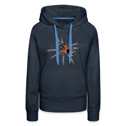 Frauen Hoodie Cyriocosmus elegans - Navy