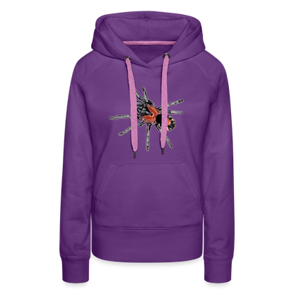 Frauen Hoodie Cyriocosmus elegans - Purple