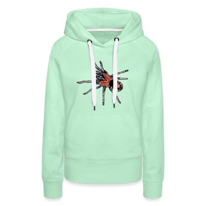 Frauen Hoodie Cyriocosmus elegans - helles Mintgrün