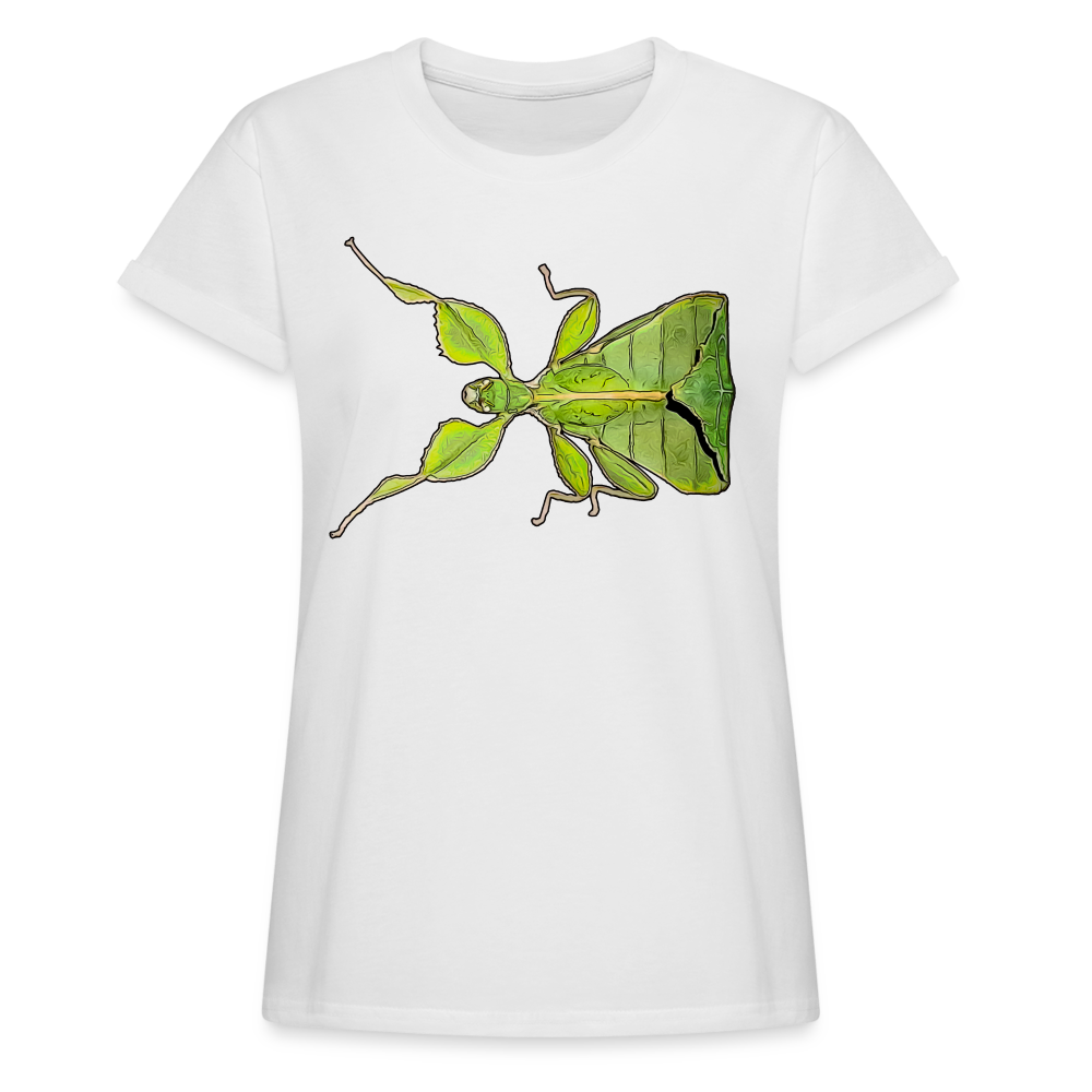 Frauen Oversized T-Shirt Phyllium philippinicum female - weiß