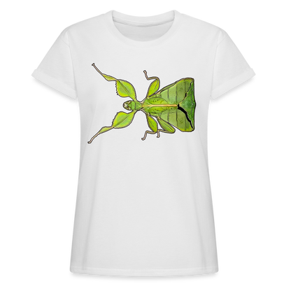 Frauen Oversized T-Shirt Phyllium philippinicum female - weiß