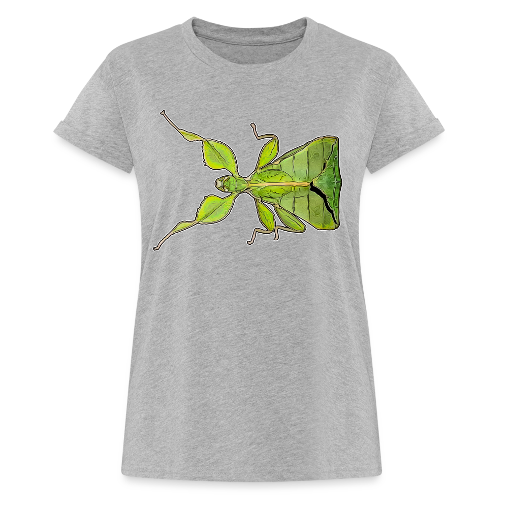 Frauen Oversized T-Shirt Phyllium philippinicum female - Grau meliert