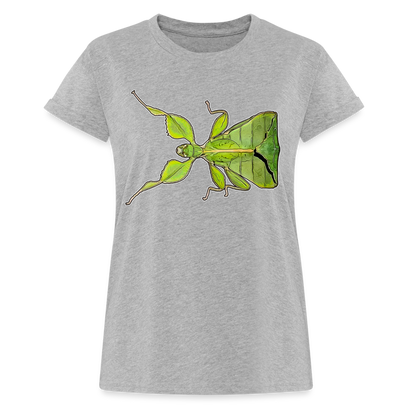Frauen Oversized T-Shirt Phyllium philippinicum female - Grau meliert