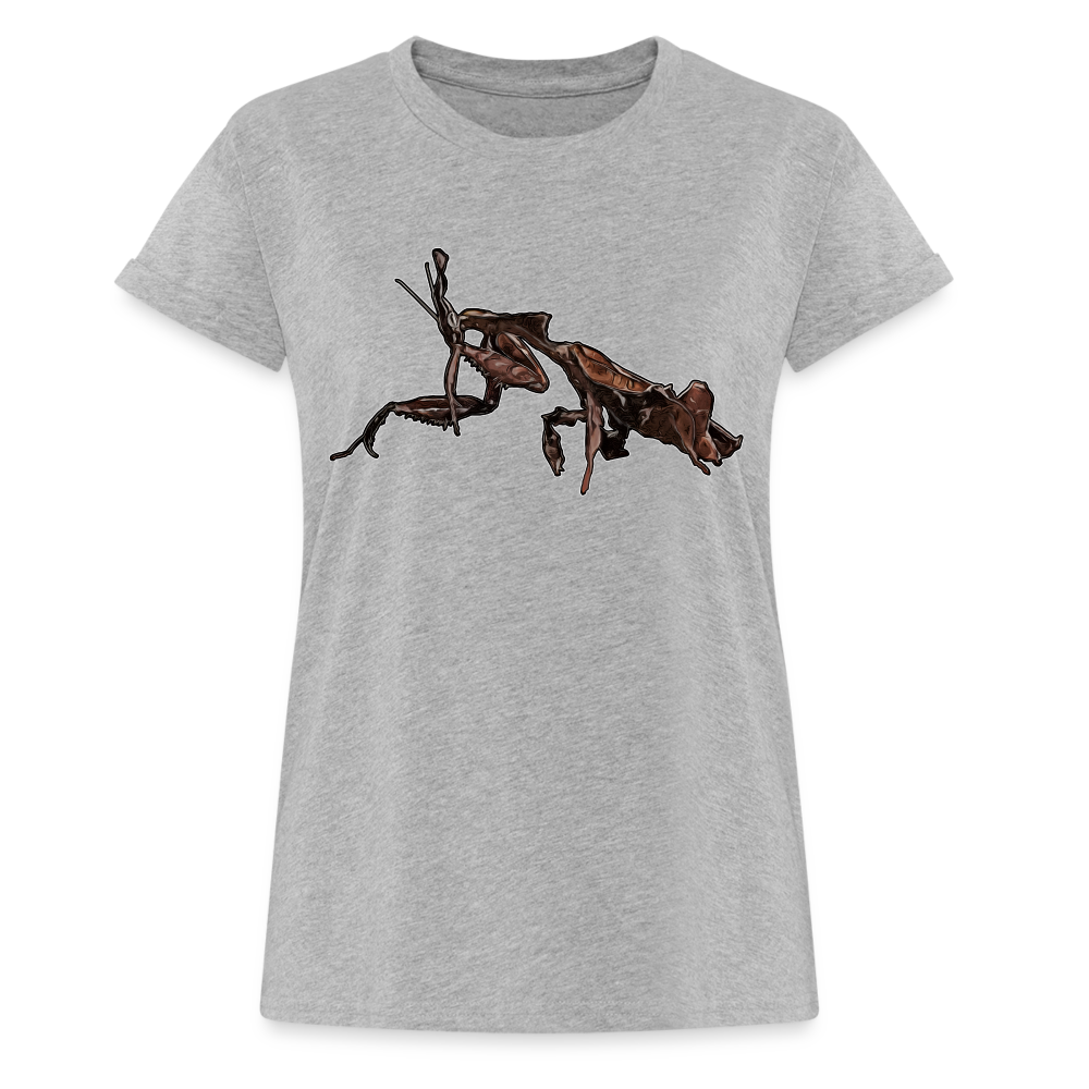 Frauen Oversized T-Shirt Phyllocrania paradoxa female 2 - Grau meliert