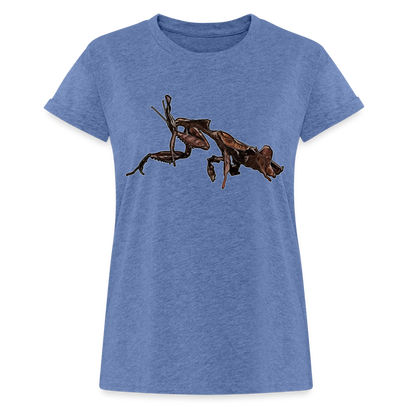 Frauen Oversized T-Shirt Phyllocrania paradoxa female 2 - Denim meliert