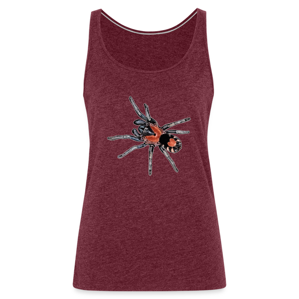 Frauen Tank Top Cyriocosmus elegans - Bordeauxrot meliert