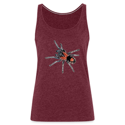 Frauen Tank Top Cyriocosmus elegans - Bordeauxrot meliert