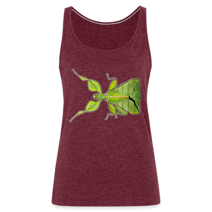 Frauen Tank Top Phyllium philippinicum female - Bordeauxrot meliert
