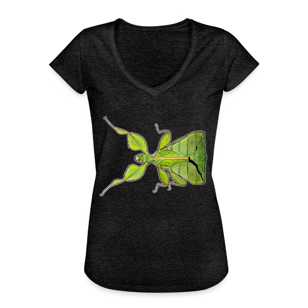Frauen Vintage T-Shirt Phyllium philippinicum female - Anthrazit