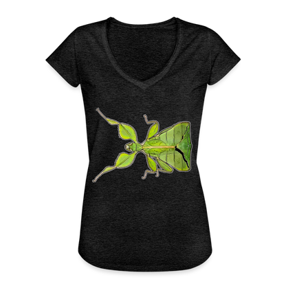 Frauen Vintage T-Shirt Phyllium philippinicum female - Anthrazit