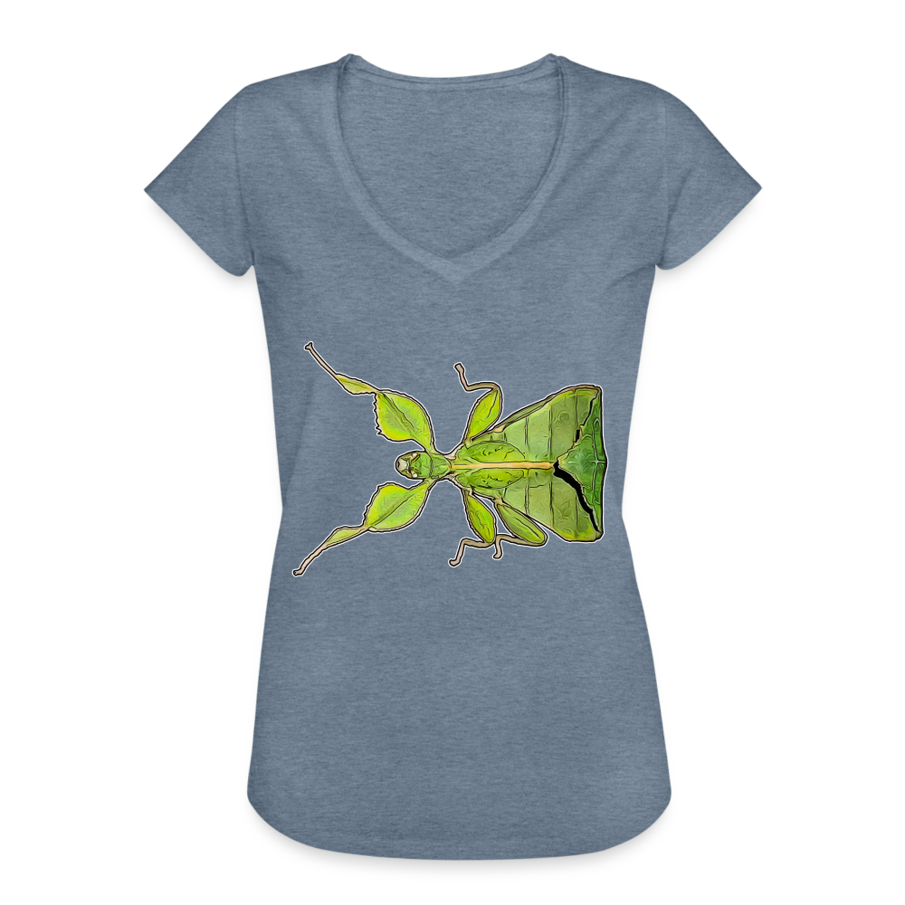 Frauen Vintage T-Shirt Phyllium philippinicum female - Vintage Denim