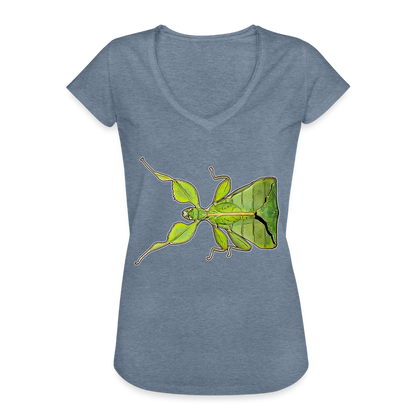 Frauen Vintage T-Shirt Phyllium philippinicum female - Vintage Denim