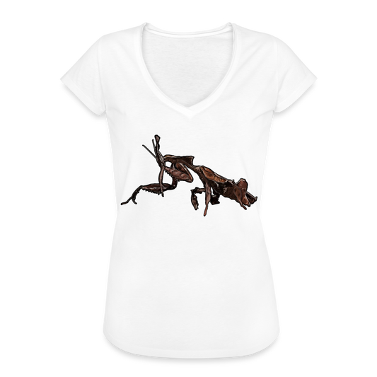 Frauen Vintage T-Shirt Phyllocrania paradoxa female 2 - weiß