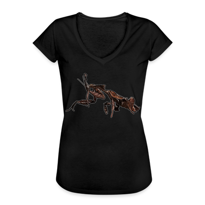 Frauen Vintage T-Shirt Phyllocrania paradoxa female 2 - Schwarz
