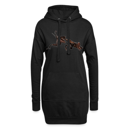 Hoodie-Kleid Phyllocrania paradoxa female 2 - Schwarz