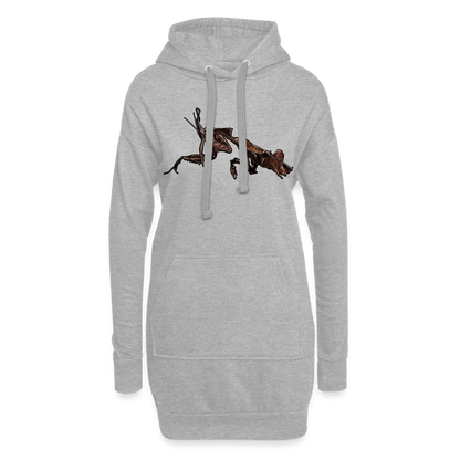 Hoodie-Kleid Phyllocrania paradoxa female 2 - Grau meliert