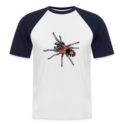 Männer Baseball-T-Shirt Cyriocosmus elegans - Weiß/Navy