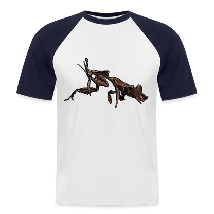 Männer Baseball-T-Shirt Phyllocrania paradoxa female 2 - Weiß/Navy