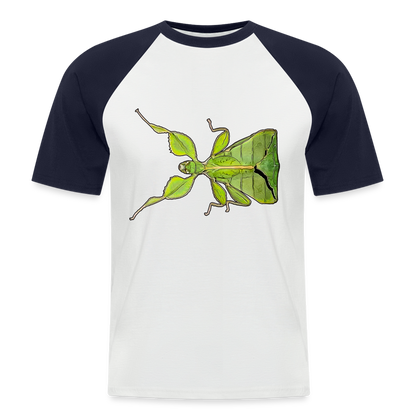 Männer Baseball-T-Shirt Phyllium philippinicum female - Weiß/Navy