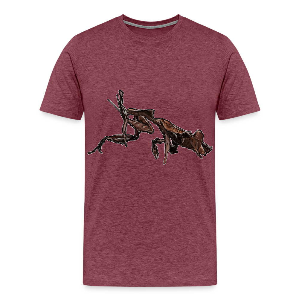 Männer Basic T-Shirt Phyllocrania paradoxa female 2 - Bordeauxrot meliert