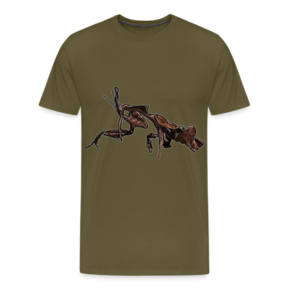 Männer Basic T-Shirt Phyllocrania paradoxa female 2 - Khaki