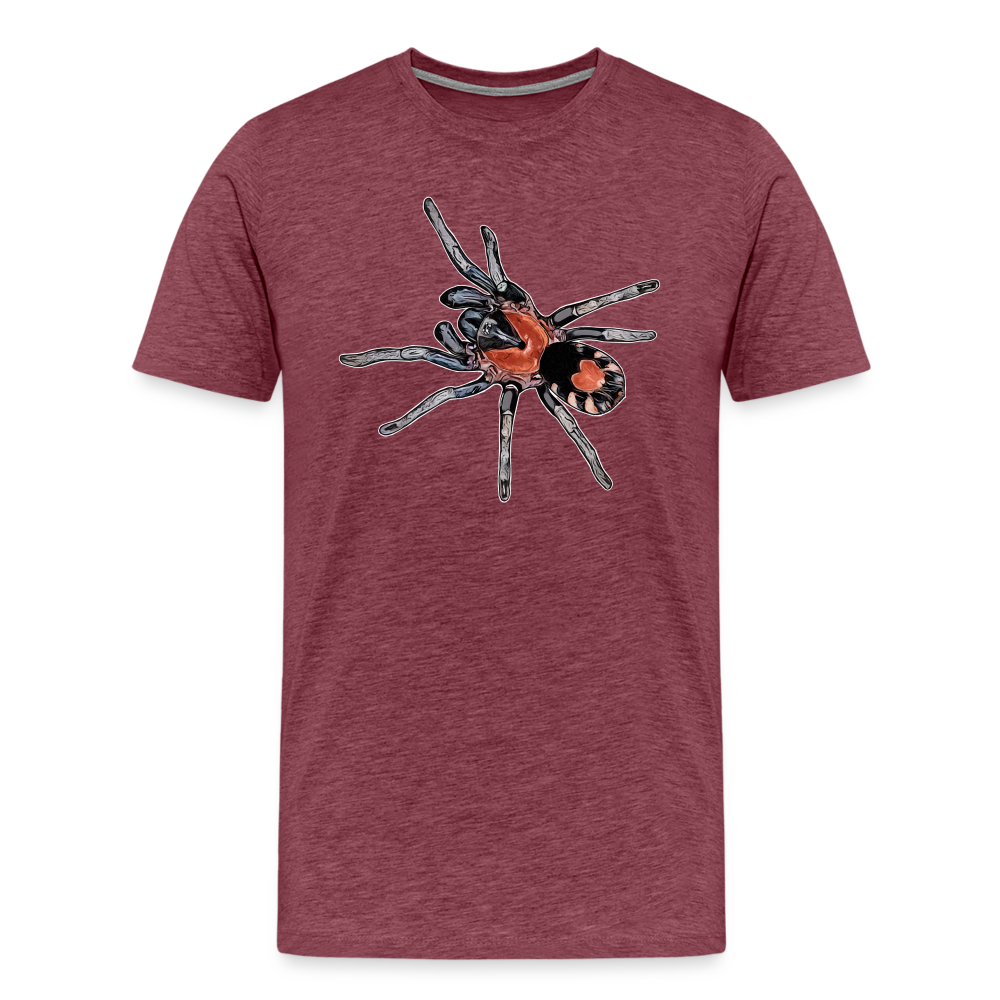 Männer Basic T-Shirt Cyriocosmus elegans - Bordeauxrot meliert