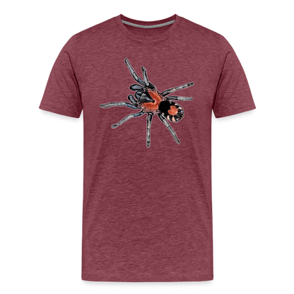 Männer Basic T-Shirt Cyriocosmus elegans - Bordeauxrot meliert