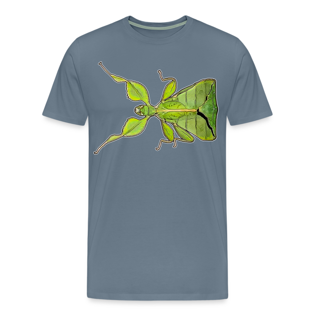 Männer Basic T-Shirt Phyllium philippinicum female - Blaugrau