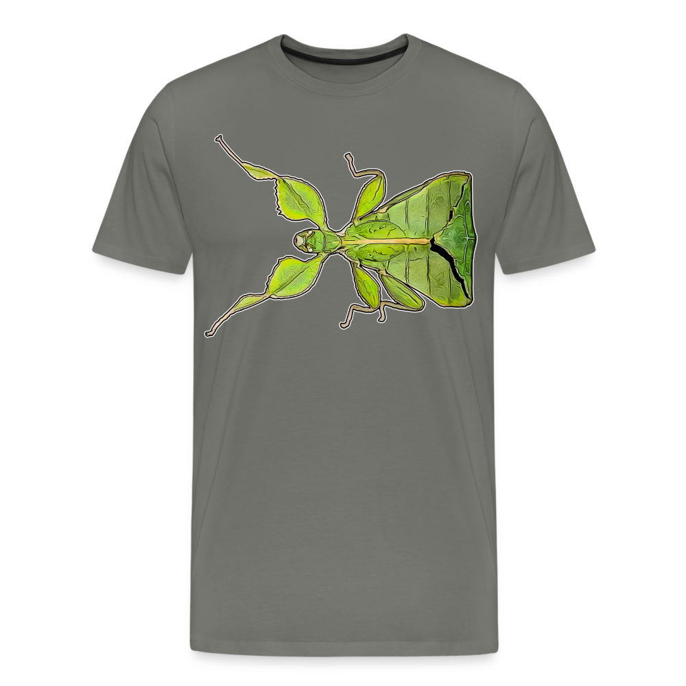 Männer Basic T-Shirt Phyllium philippinicum female - Asphalt