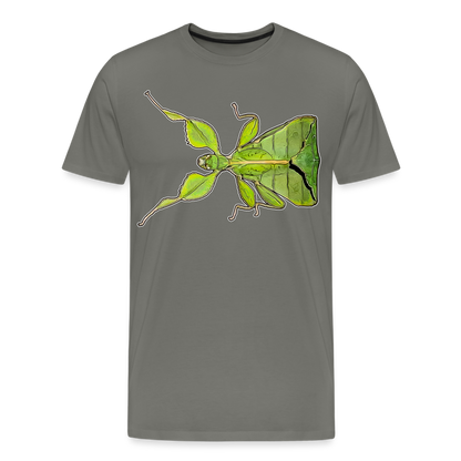 Männer Basic T-Shirt Phyllium philippinicum female - Asphalt